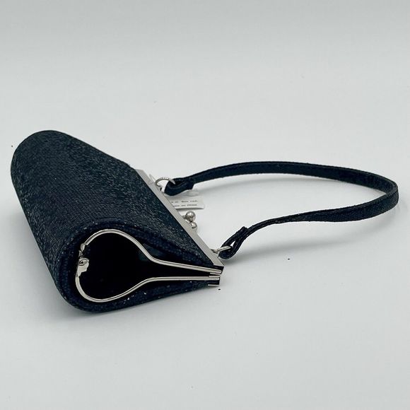Glitz N’ Glam Glitter Mini Purse Black Formal Dance Prom Club - Picture 5 of 8
